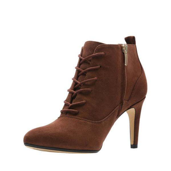 Clarks Womens Laina Jasmine Ankle Boots Brown | UK-9621458